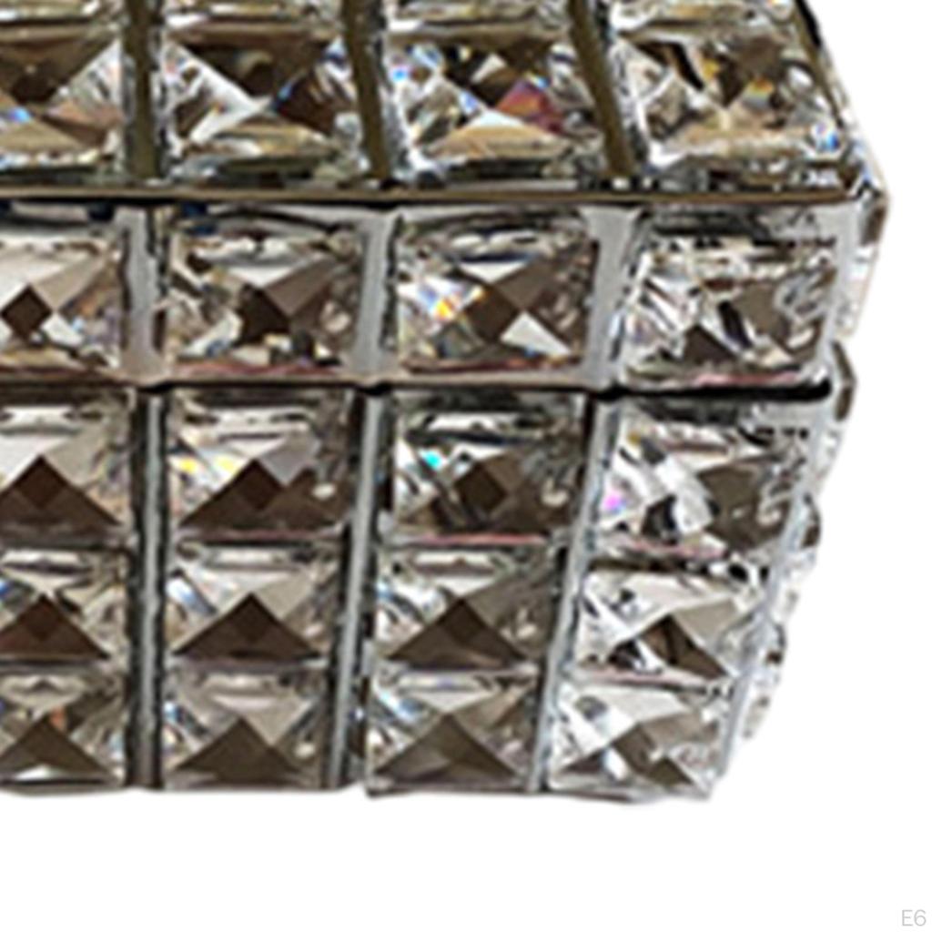 Crystal Jewelry Box Bracelets Necklaces Trinket Organizer Exquisite Portable Container with