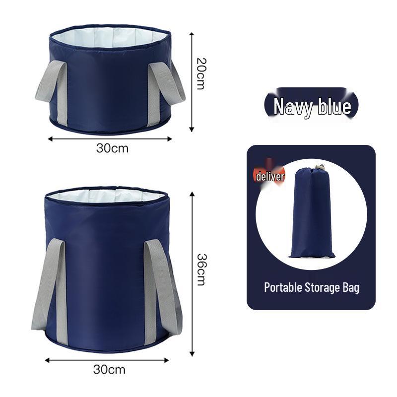Portable Insulated Foldable Foot Bath Bucket - Travel-Friendly and Deep for Household Use