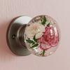 Decorative Door Knob Round Clear Flower Animal Door Handle Nature Inspired Home Office Door Knob Hardware Replacement Home Improvement