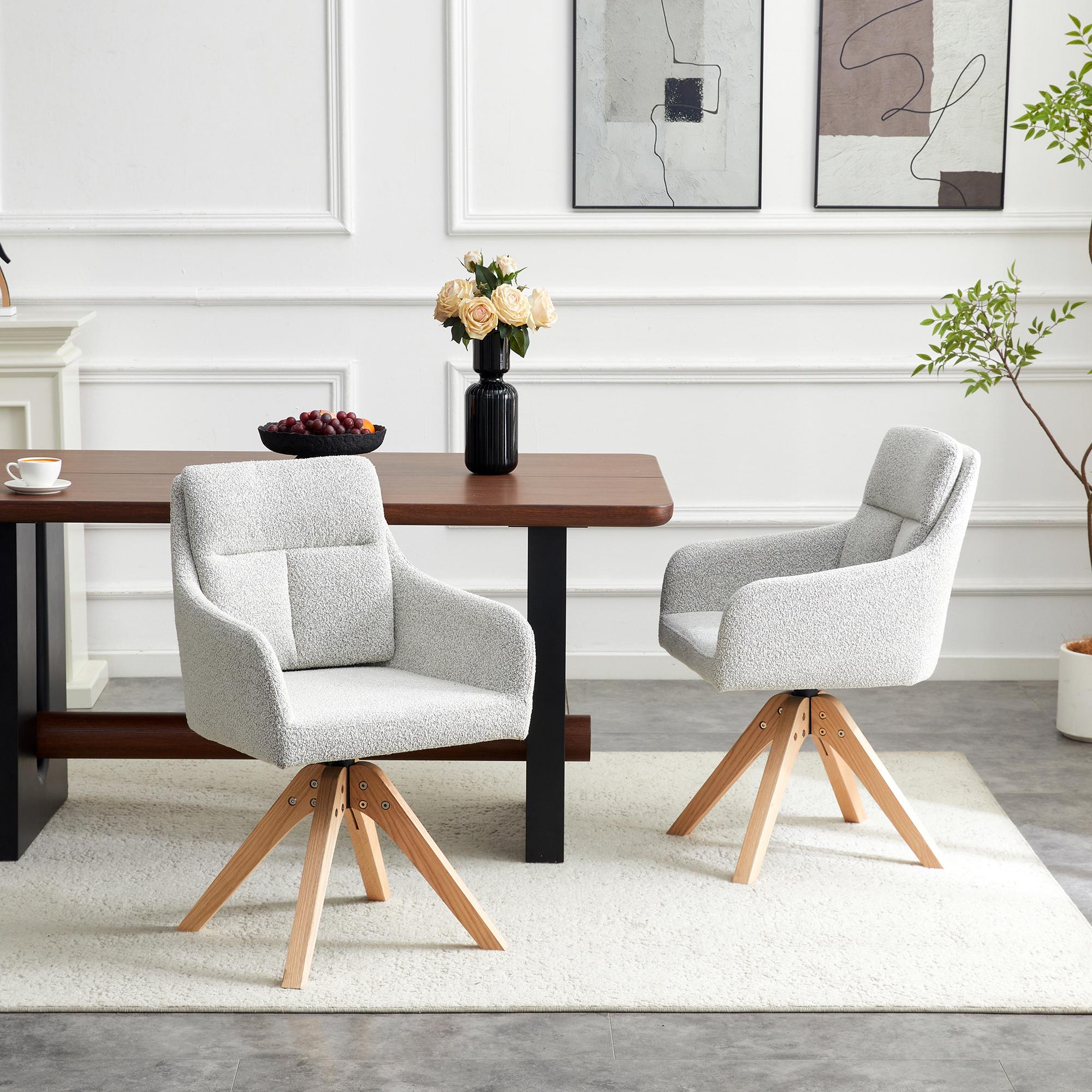 Set of 2 dining swivel chairs