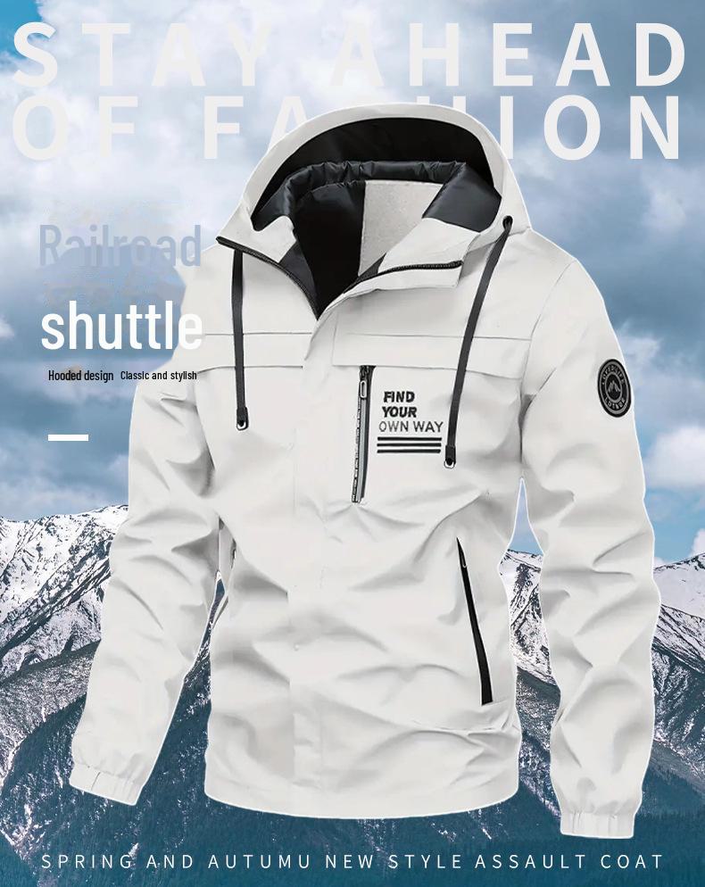 2024 Men's Waterproof Casual Outdoor Jacket - Trendy Spring & Autumn Design