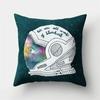 Cartoon Spacecraft Cushion Cover Spaceman Polyester Pillow Cases Astronaut Rocket Cushion Cover Sofa Home Decoration