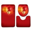 3D Christmas Bathroom Toilet Three-Piece Floor Mat Doormat Bathroom Carpet
