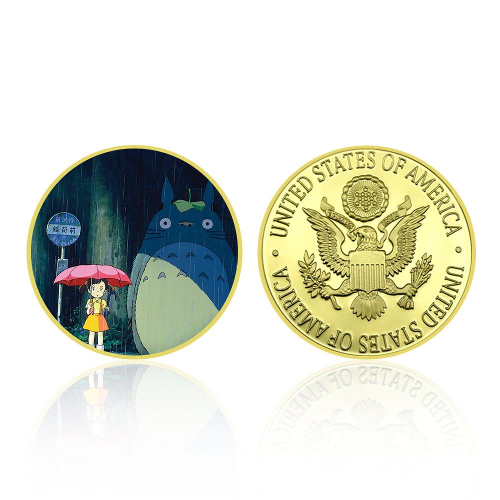 Japanese anime commemorative coin gift box set, cat gold and silver coins, fan collection