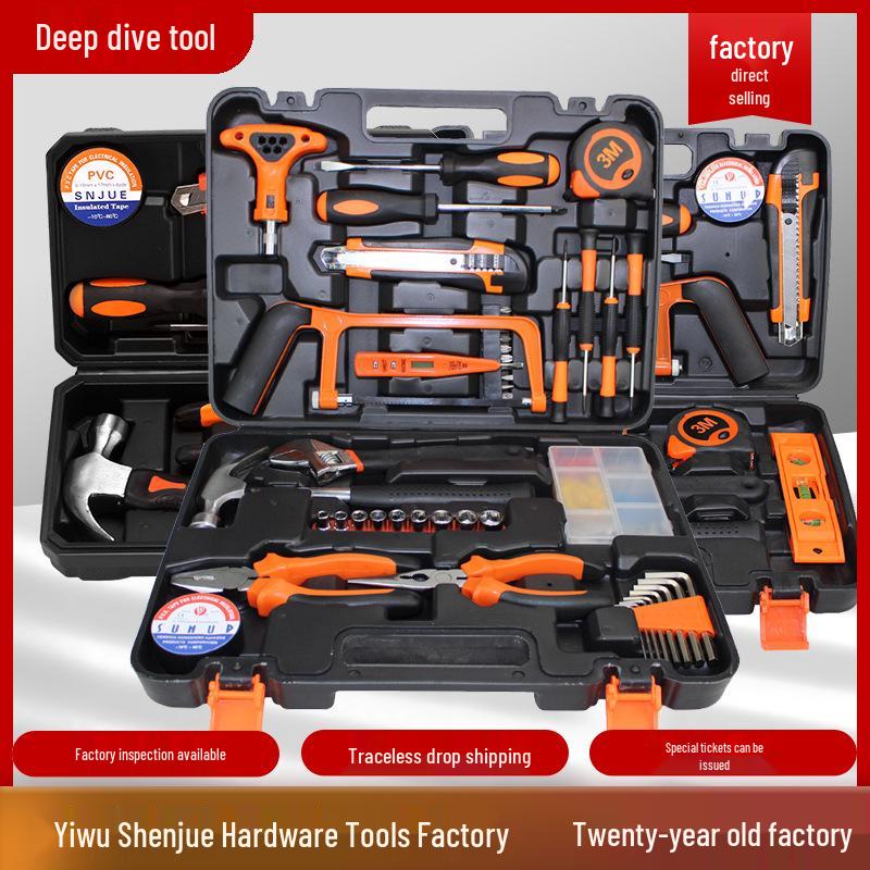 Carbon Steel Hand Tool Kit for Home, Vehicle, and Auto Repair