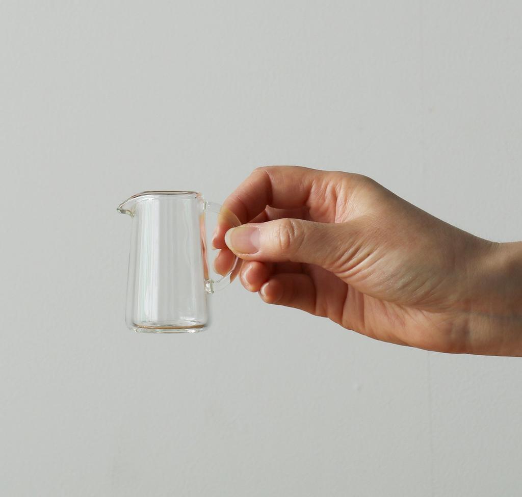 ADERIA Glass Milk Pitcher, 40ml, Trapezoid, Small, Set of 6, H-4751