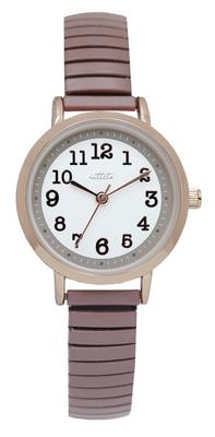 Fieldwork Analog Watch with Bellows Stainless NF Women's Strap, Steel, Nickel-Free, Brown, O-Rai YM074P-5
