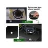 Reusable Gas Stove Burner Covers - Thick 0.1mm Double Layer Black Non-Stick Easy Clean Liners For Kitchen/Cooking
