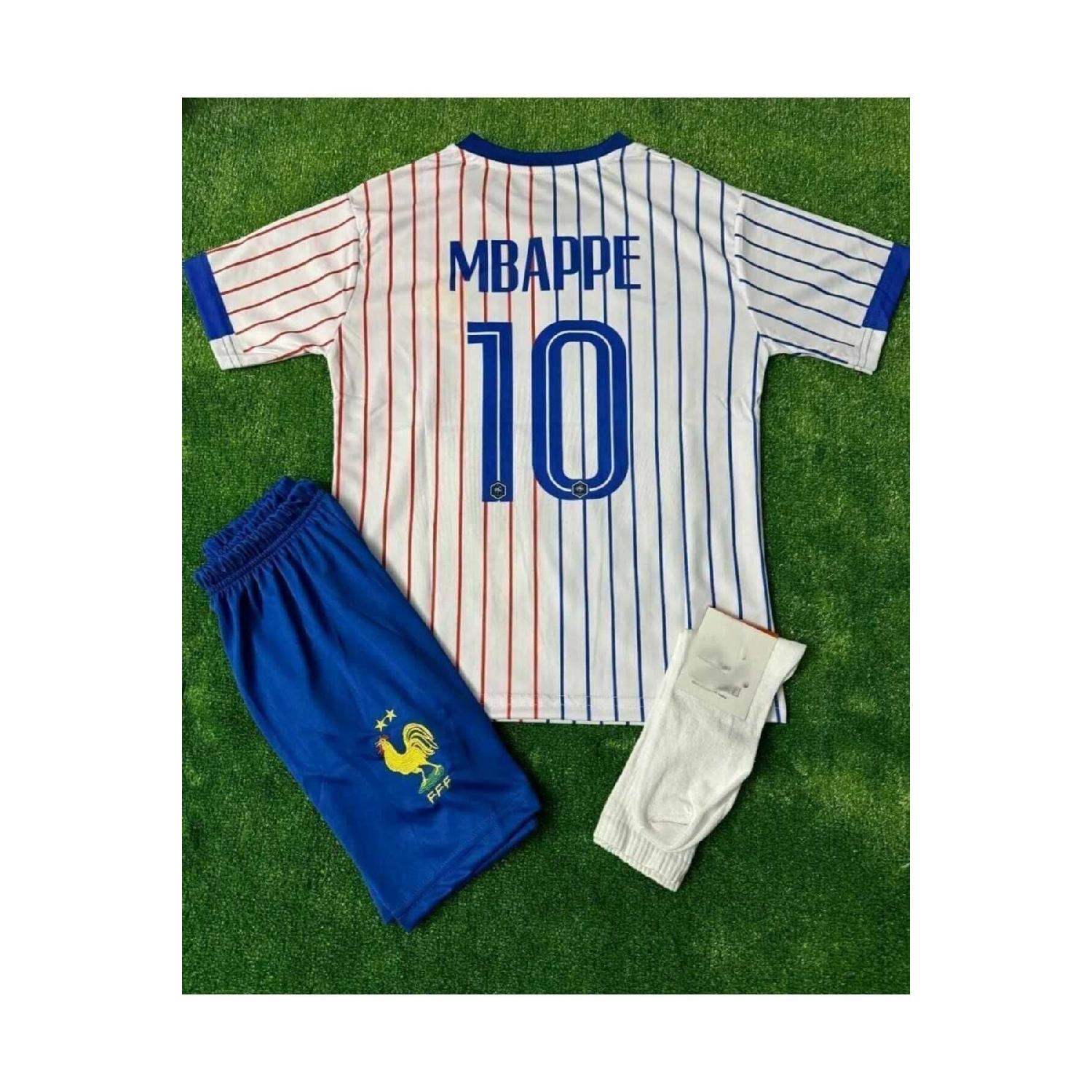 

France 2024/25 New Season Kylian Mbappe Kids Jersey Set Of 3