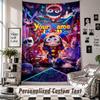Wall Hanging Tapestry With Custom Name & Text, The Amazing Digital Circus Decorative Tapestry For Bedroom