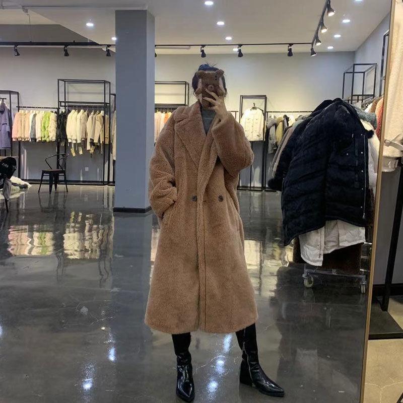 Long Jacket Women Winter Thick Warm Oversized Chunky Outerwear Female Faux Fur Coats