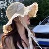 Women Sun Hat Wide Large Brim Beach Hats Summer Straw Hat Foldable Sun Hat Women'S Hat  Holiday Beach Uv Protection Cap