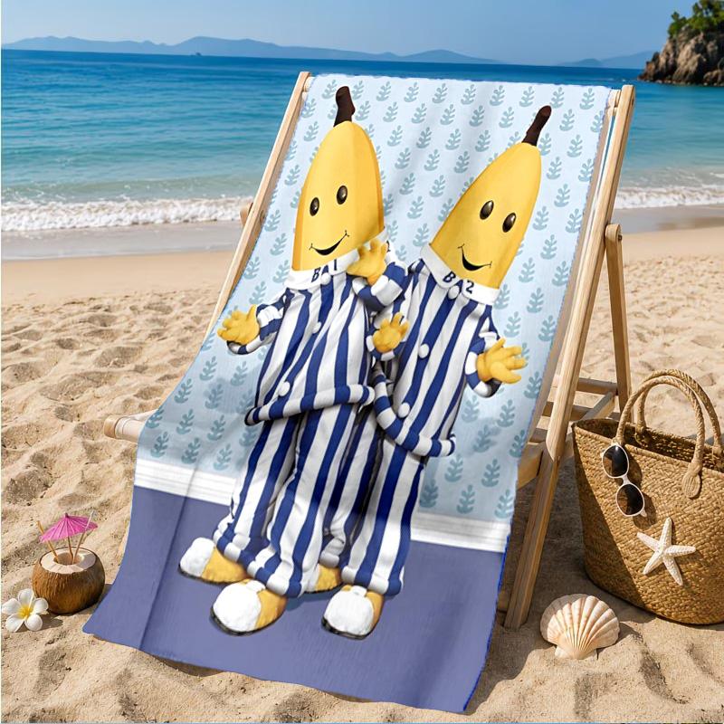 Bananas In Pyjamas Classic Beach Towel, Quick-drying, Easy to Care for, Suitable for Both Fitness and Beach Vacations,Sports Essential