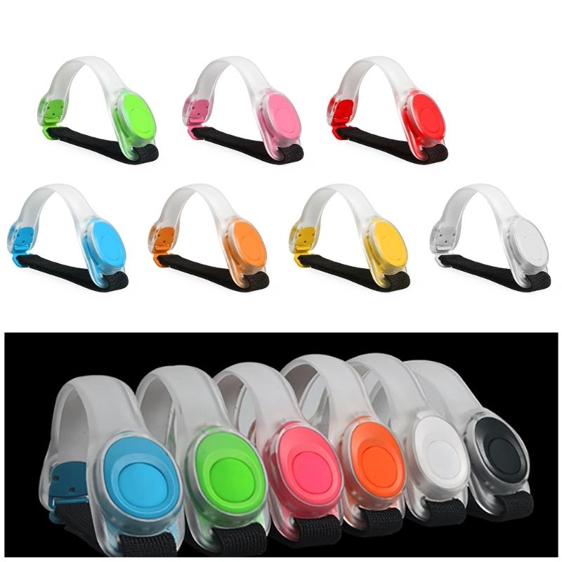 LED Light Up Armband Reflective Adjustable Wearable Silicone Running Belt Strap