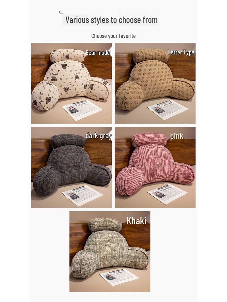 Soft Large Backrest Pillow: Washable Lumbar Support for Bed, Sofa, Dorm, and Pregnant Women