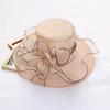 Beach Hat Floral Design Sun Protection Adjustable Organza Thin Elegant Sun Cap Fashion Accessories