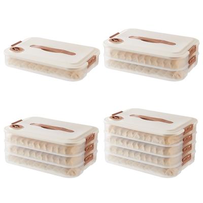 Multi-layer Dumpling Storage Box with Lid Multipurpose Organizer Supplies for Kitchen Wonton Noodle Organization Supply
