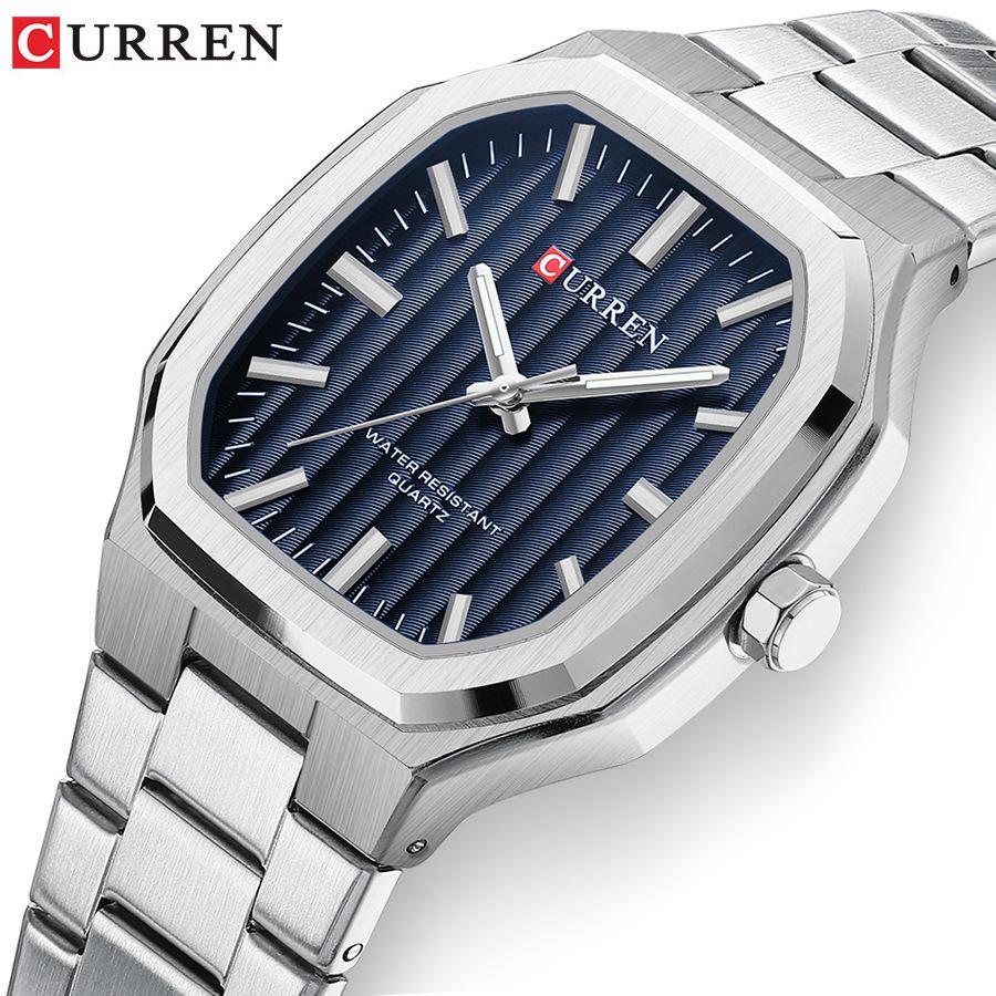 Curren Men's Fashion Steel Band Quartz Business Watch - Model 8458