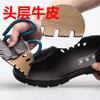 2025 Summer Business Leather Shoes Cowhide Dad Shoes Men's Hollow Hole Shoes Middle-aged and Elderly Leather Sandals Casual Shoes Men's Shoes