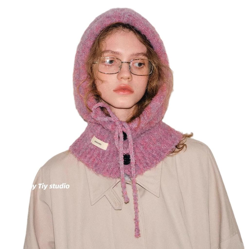 Balaclava New Autumn and Winter Warm Hat Scarf Integrated Woolen Hat