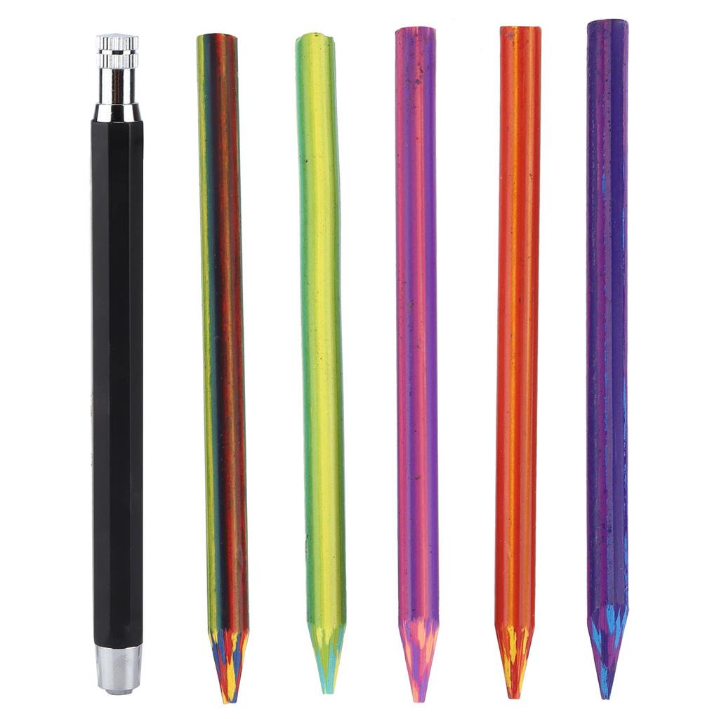 Mechanical Pencil Set 5.6mm Drawing Replacement Accessories with Color Refills for Painting Graffiti