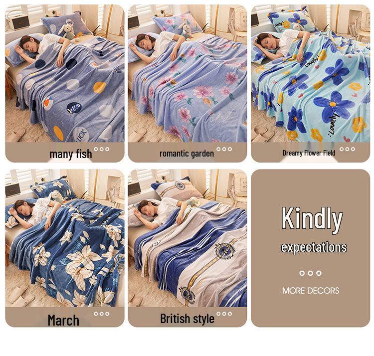 Dual-Use Flannel Throw & Bed Sheet: Thick, Warm, Winter & All-Season Blanket for Dorm or Home, Single/Double