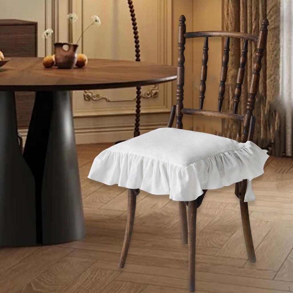 15.75x15.75 Inch Chair Pad with Zipper Closure Cotton Filled Non Slip Cushion for Dining And Kitchen