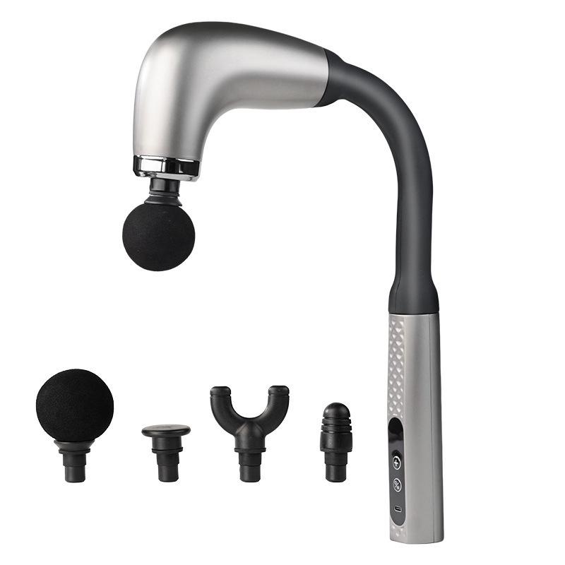 Cross-Curved Hook Fascia Gun: Lightweight, High Power, Four Heads for Full-Body Relief