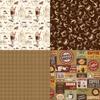 12 Pieces Of Vintage Coffee Background Paper DIY Origami Decorative Paper