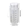 Leak Proof Microwave Safe Glass Drinkware 300ml With Measurement Scale Portable Water Bottle For Milk Juice Coffee