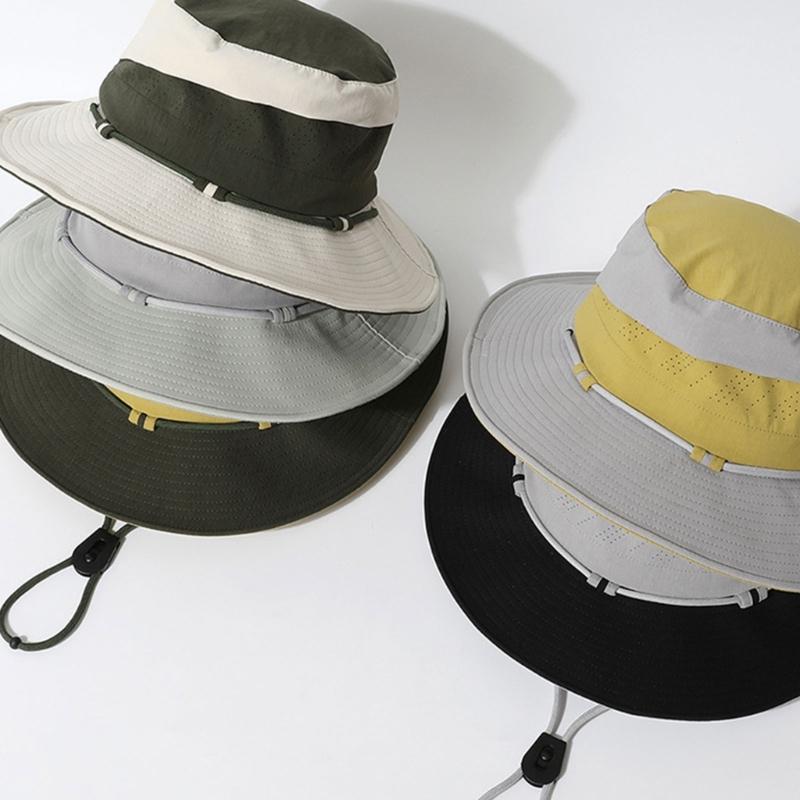 Quick Dry Sun Hat Wide Brimmed Lightweight Foldable For Outdoor Hiking Fishing Beach Activities