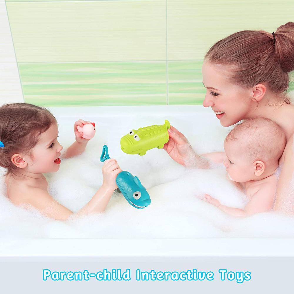 Sharks Air Pressure Beach Toys Crocodile Water Guns Bath Toys Bathroom Play Toys Water Squirt Toys