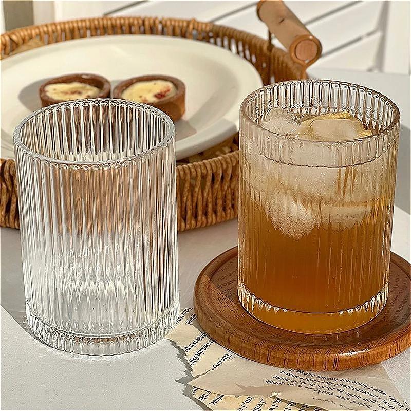 250ml/360ml Goblet Coffee Mug Cocktail Glass Restaurant Juice Cold Drink Cups Simple Mojito Soda Cups Ins Style Long Drink Cup