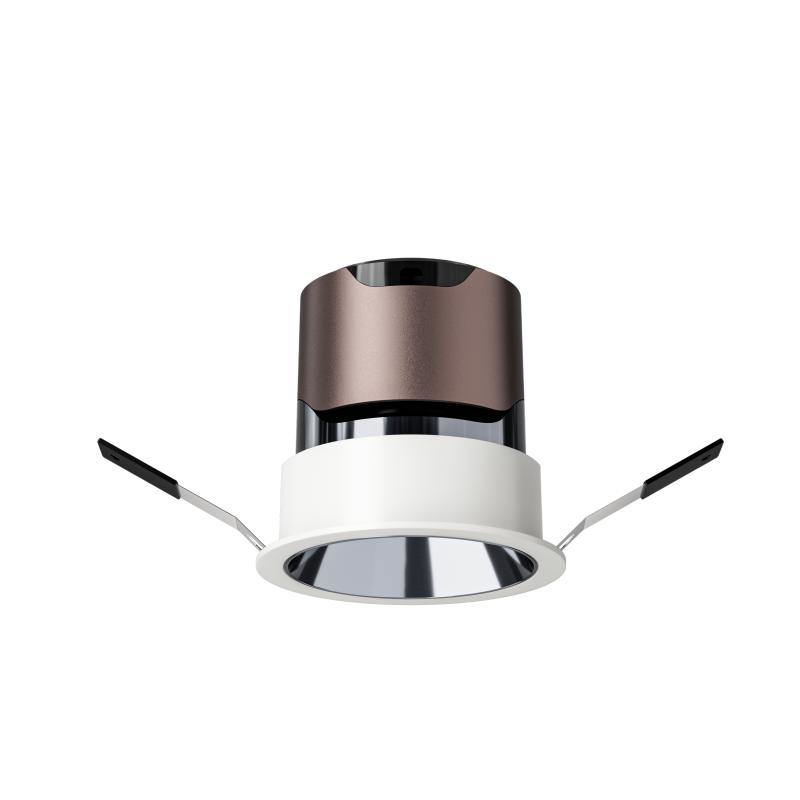 Modern Swiveling Recessed LED Downlight Aluminum Construction Anti-Glare Adjustable Angle Residential Commercial Ceiling Light