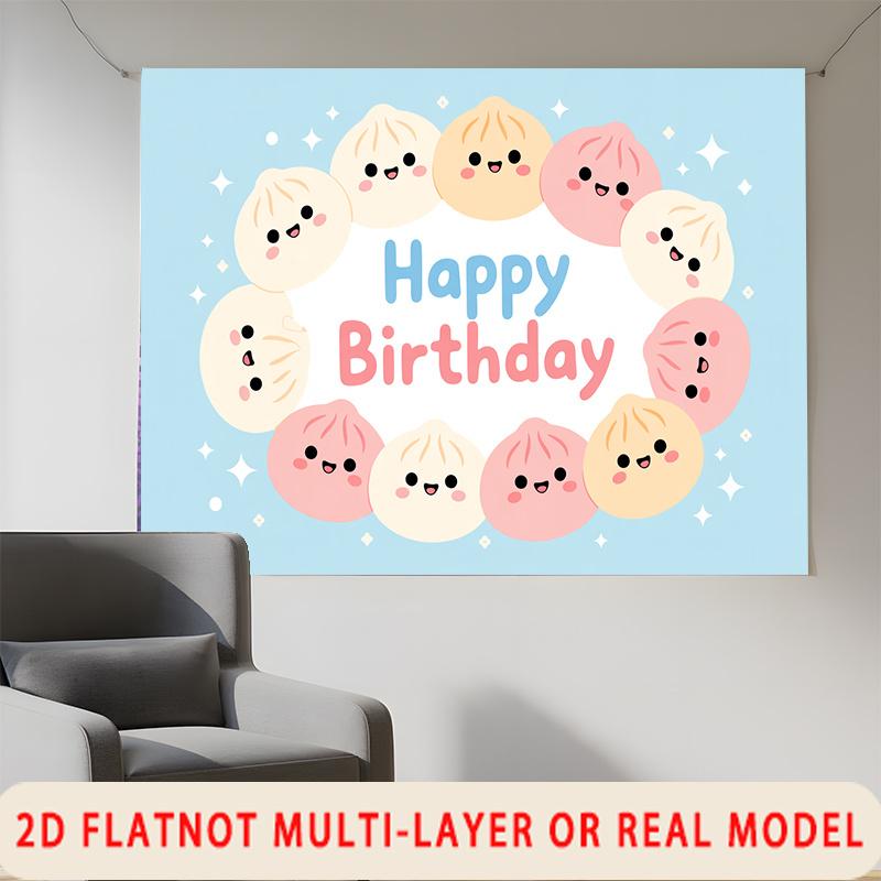 Party Backdrop Happy Birthday Birthday Photo Booth Background Front Door Decor