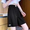 Women's Pink Wide-Leg Summer Sport Shorts, Loose Fit, Mid-Length, Casual Five-Point Pants, 2025 Hot Style