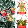 Neujahr Weihnachten Dekorative Glocken Rot und Gold Große Kunststoffornamente Set aus Acht