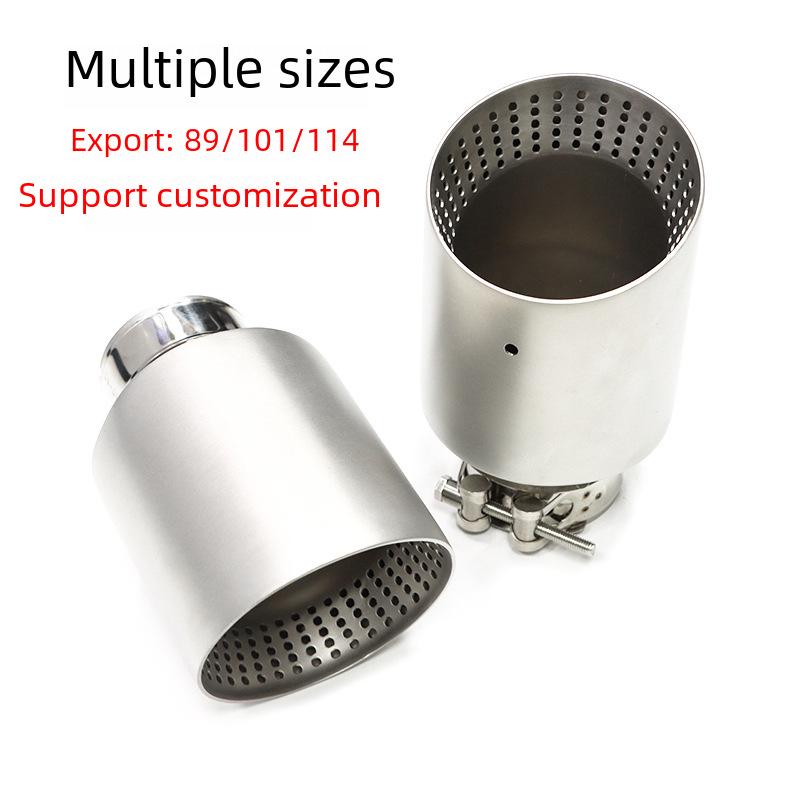 Universal Frosted Mesh Stainless Steel Muffler for Car Exhaust Pipe Modification Golf GTI Tail Throat - Perfect Fit