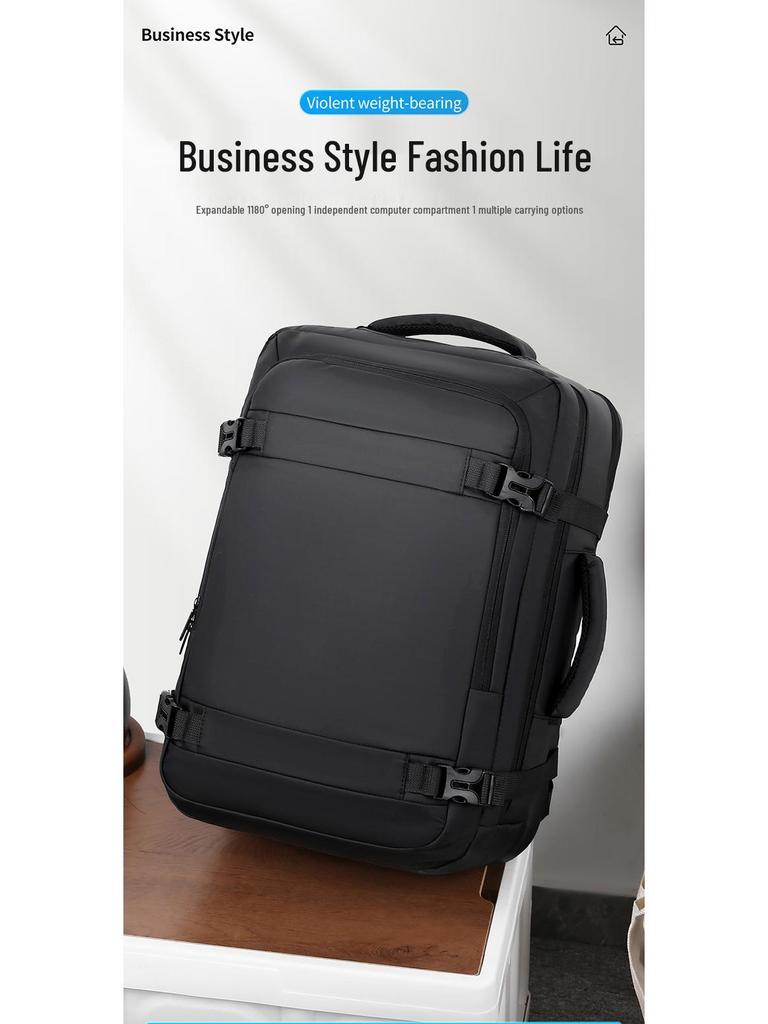 Men's Large Capacity Expandable Backpack for Casual Outings, Hiking, and Short Trips