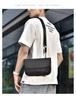 Trendy Men's Urban Crossbody Bag - Stylish Diamond Pattern, Slim Shoulder Bag, Ultra-Thin Backpack