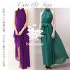 Chiffon Long Maxi Ribbon On the Waist Waist Cabaret Free Size [Babstar] Dress, Party, Wedding, After-Party, Length, Back, Mark, Belt, Dress, Bohemian,
