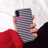 Ultra Blackwhite Slim Stripe Silicone Tpu Phone Case Cover For Iphone X 8 Plus
