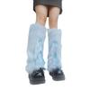 Women’s Fuzzy Leg Covers Adjustable Bows Tie Detail Costume Long Leg Socks Thermal Insulation Indoor Outdoor Activity