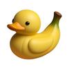 Fruit Duck Figurine Resin Fruit Themed Duckling Statue Peach Strawberry Duck