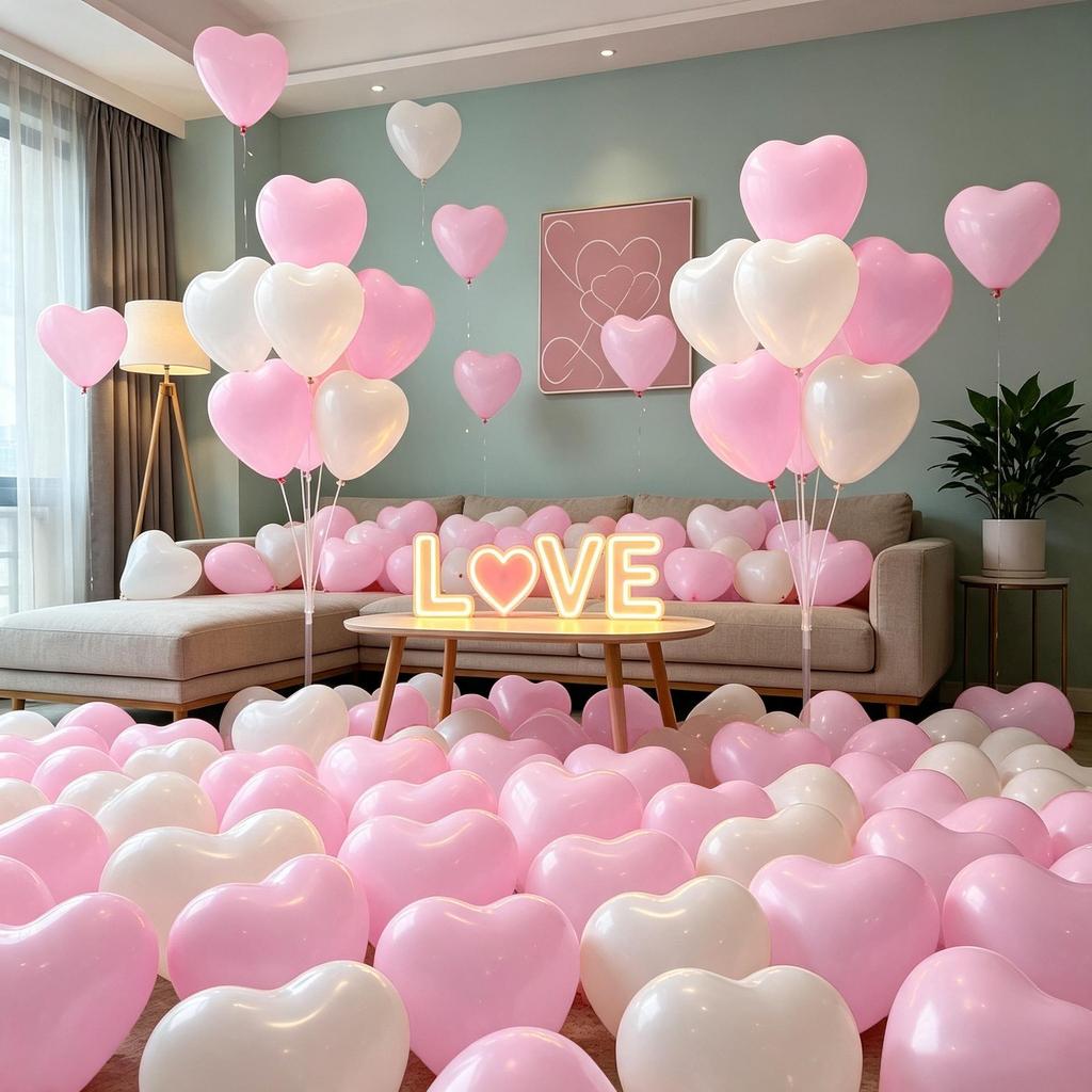 Herzförmige Ballons für Anträge, Verlobungen und Geburtstagsfeiern - Verdickte & Bunte Dekoration