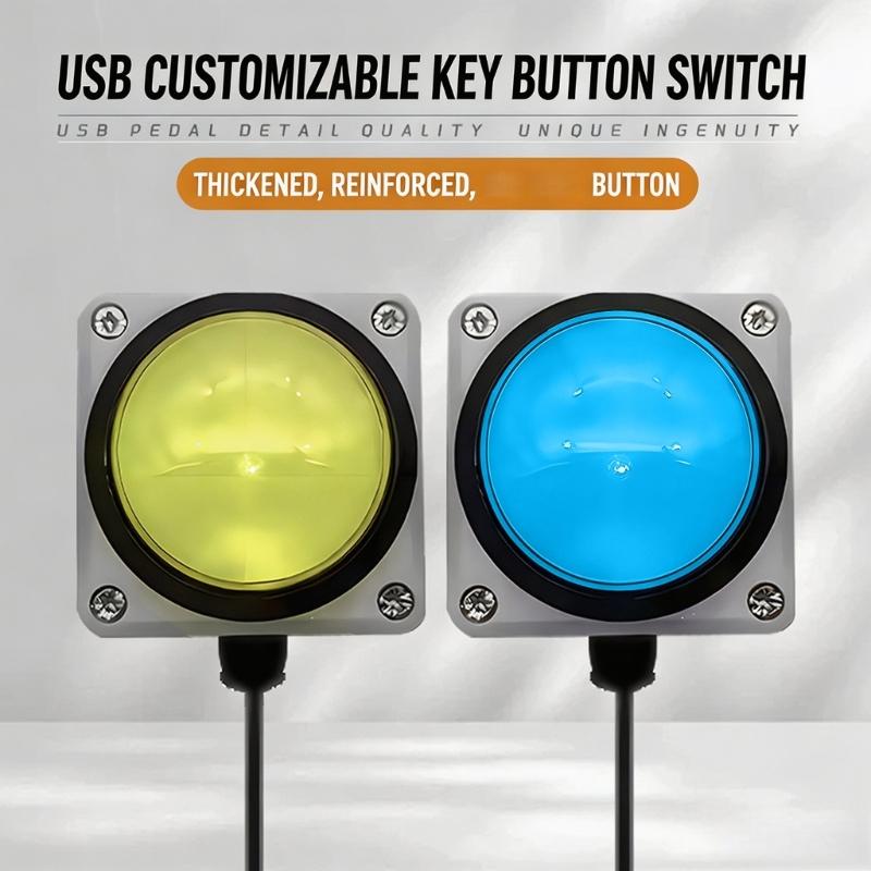 62mm USB-Druckschalter mit anpassbarer Tastenbelegung für Gaming-, Büro- und medizinische Geräte
