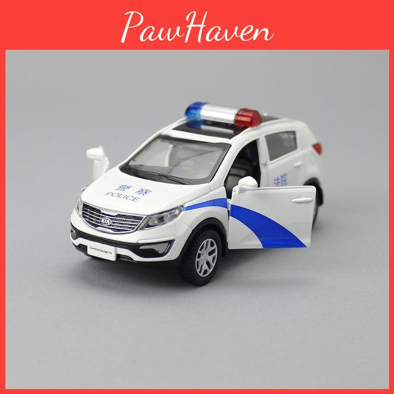Police Simulation Alloy Car With Double Doors Model Toy For Collection