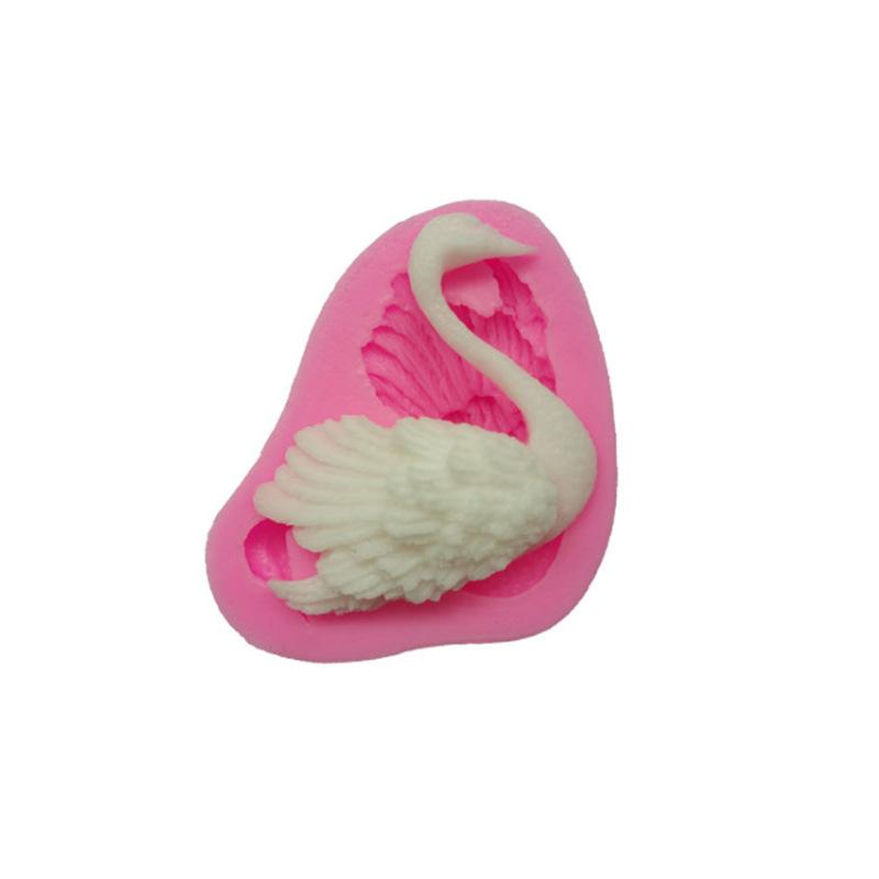 Pomůcky na pečení DIY Forma na dorty ve tvaru labutě Silikonová forma Forma na dort na fondant Forma na sušenky