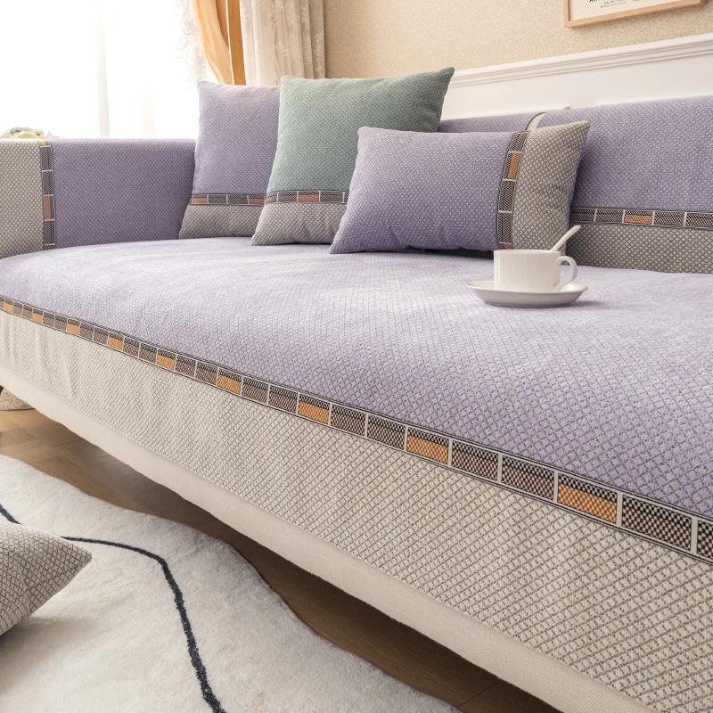 Non-slip Chenille Sofa Cover Four Seasons Universal Sofas Cushion for Living Room Modern Couch Protector Case Home Decor