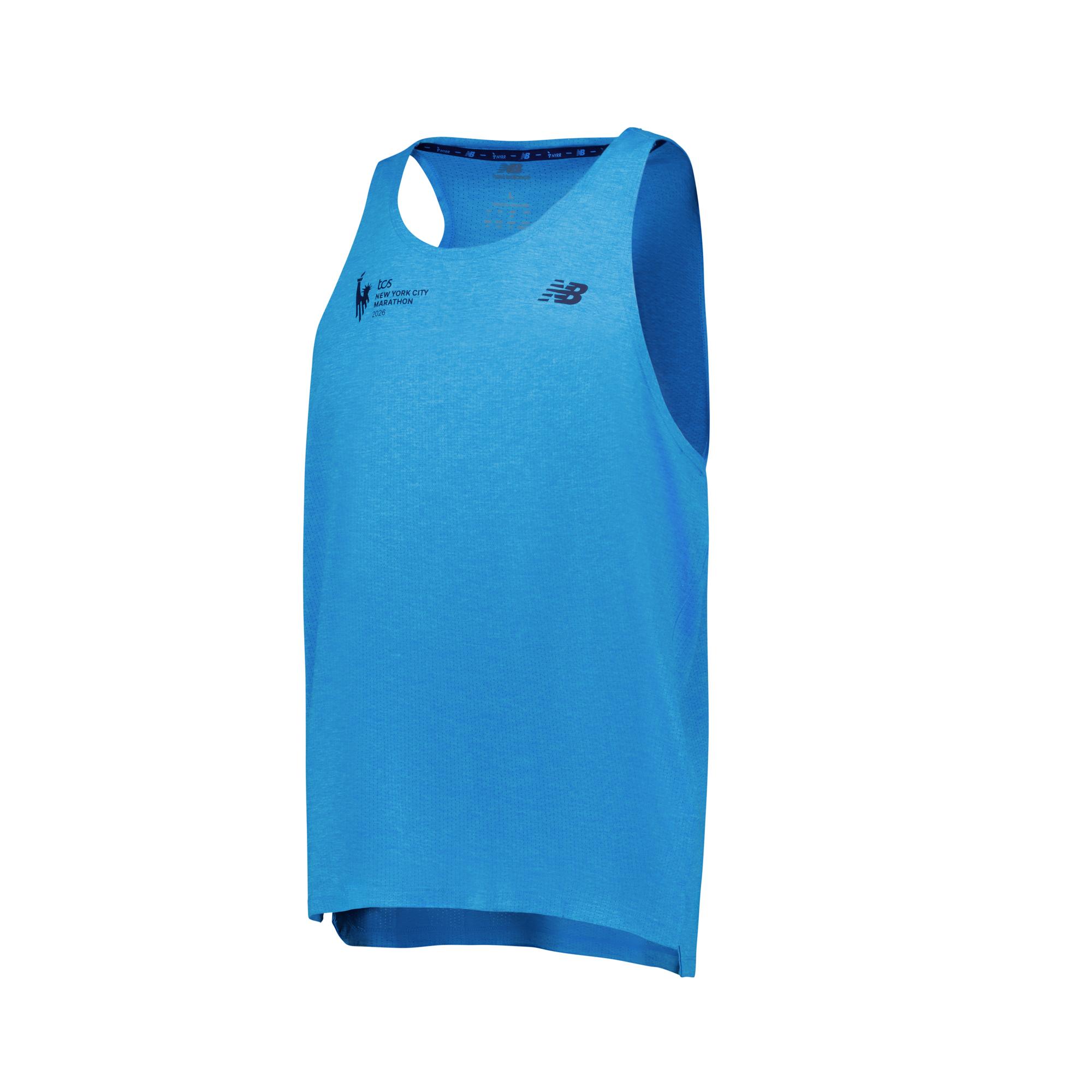Débardeurs de course New Balance Marathon de New York pour hommes Hommes Bleu Col rond Modéré 3XL blue